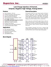 HV2221FG-G datasheet pdf Microchip