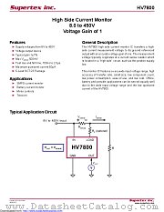 HV7800K1-G datasheet pdf Microchip