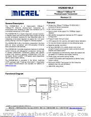KSZ8081RNDCA-TR datasheet pdf Microchip