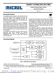 KSZ8841-16MVL datasheet pdf Microchip