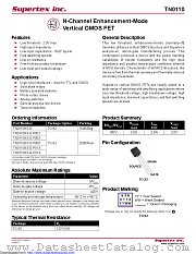 TN0110N3-G-P002 datasheet pdf Microchip