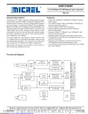 KSZ8721BT datasheet pdf Microchip