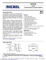 MIC38300 datasheet pdf Microchip