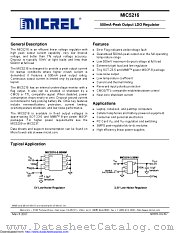 MIC5216-3.2YMM datasheet pdf Microchip