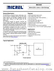 MIC5353-3.3YMT-TR datasheet pdf Microchip