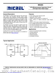 MIC803-31D4VM3-TR datasheet pdf Microchip