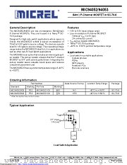 MIC94052YC6-TR datasheet pdf Microchip