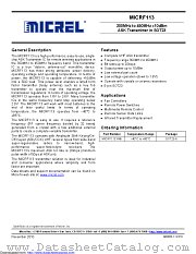 MICRF113 datasheet pdf Microchip