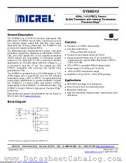 SY58021UMG-TR datasheet pdf Microchip