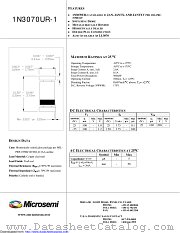 JANTXV1N3070UR-1 datasheet pdf Microsemi
