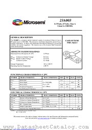 23A003 datasheet pdf Microsemi
