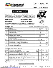 APT10043JVR datasheet pdf Microsemi