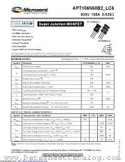 APT106N60B2C6 datasheet pdf Microsemi