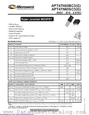 APT47N60SC3G datasheet pdf Microsemi