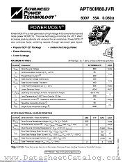 APT60M80JVR datasheet pdf Microsemi