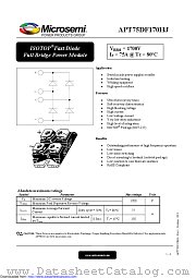 APT75DF170HJ datasheet pdf Microsemi