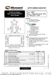 APTC60DDAM24T3G datasheet pdf Microsemi
