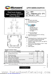 APTC60DDAM45T1G datasheet pdf Microsemi