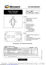 APTDF200H60G datasheet pdf Microsemi