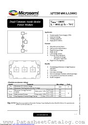 APTDF400AA100G datasheet pdf Microsemi
