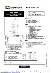 APTGT200DA60T3AG datasheet pdf Microsemi
