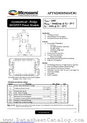 APTM20DHM16T3G datasheet pdf Microsemi