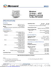 BR231-112B3-12V-006L datasheet pdf Microsemi