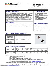 GG77015-01 datasheet pdf Microsemi