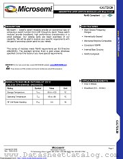 GG72120-02 datasheet pdf Microsemi