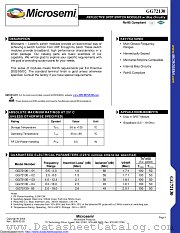 GG72130-03 datasheet pdf Microsemi