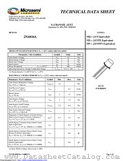 MV2N4416A datasheet pdf Microsemi