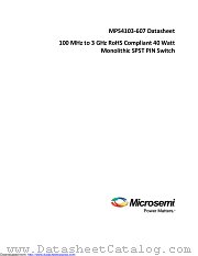 MPS4103-607 datasheet pdf Microsemi