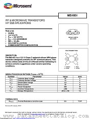 MS1051 datasheet pdf Microsemi