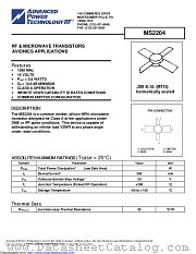 MS2204 datasheet pdf Microsemi