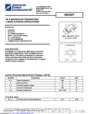 MS2207 datasheet pdf Microsemi