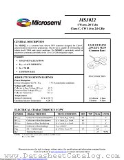 MS3022 datasheet pdf Microsemi