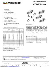 MV71001 datasheet pdf Microsemi