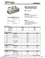 MSD160-08 datasheet pdf Microsemi