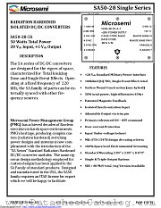 SA50-28-5S-A-H datasheet pdf Microsemi