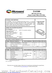 TAN500 datasheet pdf Microsemi