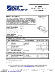 TCS800 datasheet pdf Microsemi