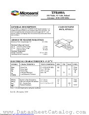 TPR400A datasheet pdf Microsemi