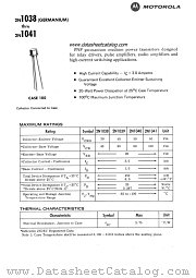 2N1040 datasheet pdf Motorola