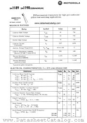 2N1189 datasheet pdf Motorola