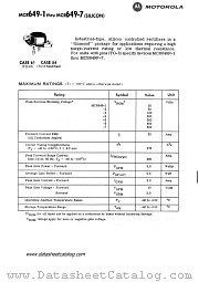 MCR649P-7 datasheet pdf Motorola