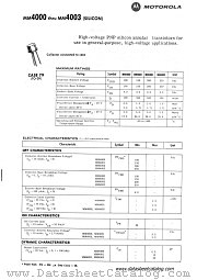 MM4001 datasheet pdf Motorola