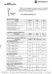 MPS-A12 datasheet pdf Motorola