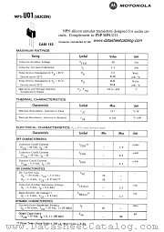 MPS-U01 datasheet pdf Motorola