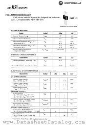 MPS-U51 datasheet pdf Motorola