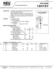 1SV157 datasheet pdf NEC